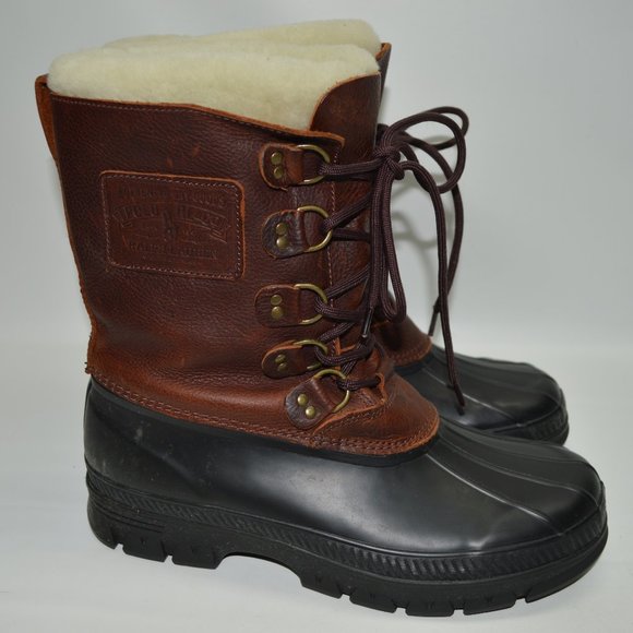 ralph lauren leather duck boots